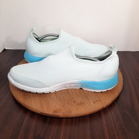 OOfos OOmg Sport Womens 11 Shoes Aqua Fade Mint Recovery Gym Workout Sneakers - Picture 6 of 10
